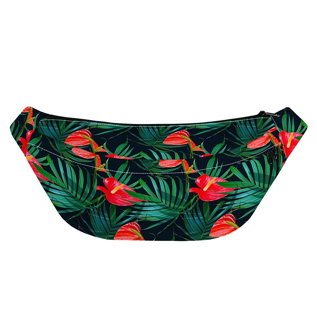 Hawaiian Tropical Flowers Pattern Print Fanny Pack