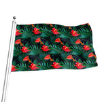 Hawaiian Tropical Flowers Pattern Print Flag