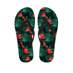 Hawaiian Tropical Flowers Pattern Print Flip Flops