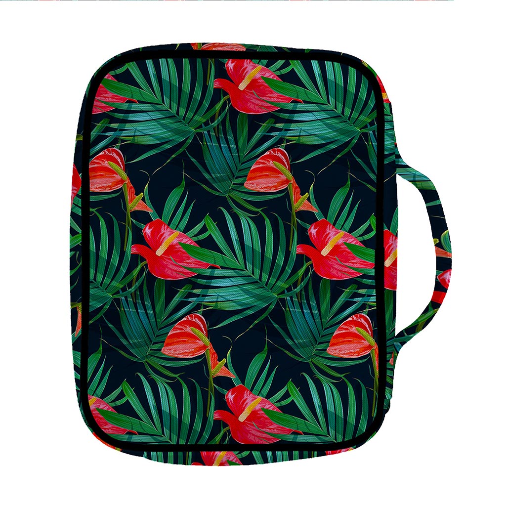 Hawaiian Tropical Flowers Pattern Print Front Pocket Bible Bag