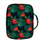 Hawaiian Tropical Flowers Pattern Print Front Pocket Bible Bag