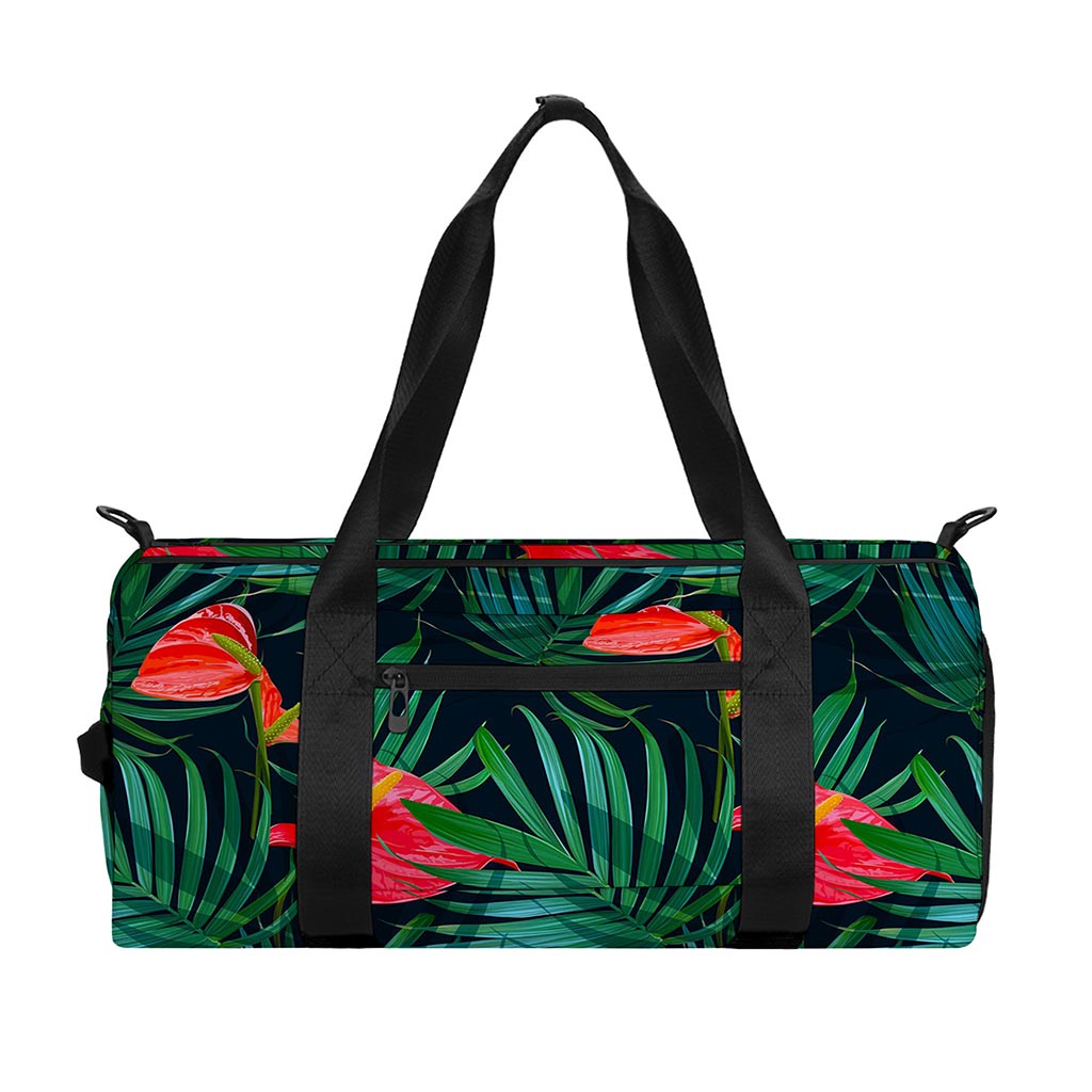 Hawaiian Tropical Flowers Pattern Print Gym Bag