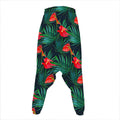 Hawaiian Tropical Flowers Pattern Print Hammer Pants