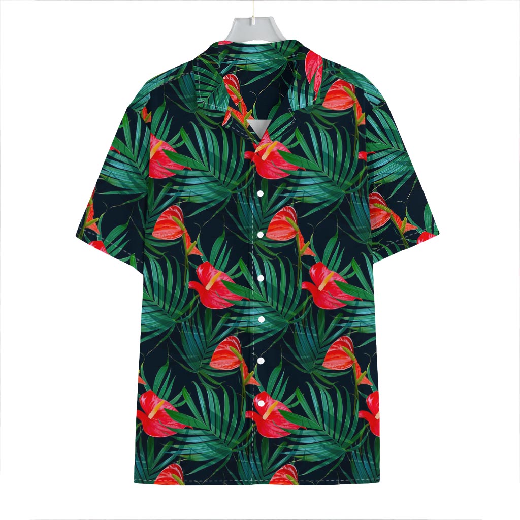Hawaiian Tropical Flowers Pattern Print Hawaiian Shirt