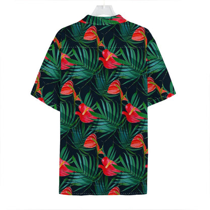 Hawaiian Tropical Flowers Pattern Print Hawaiian Shirt