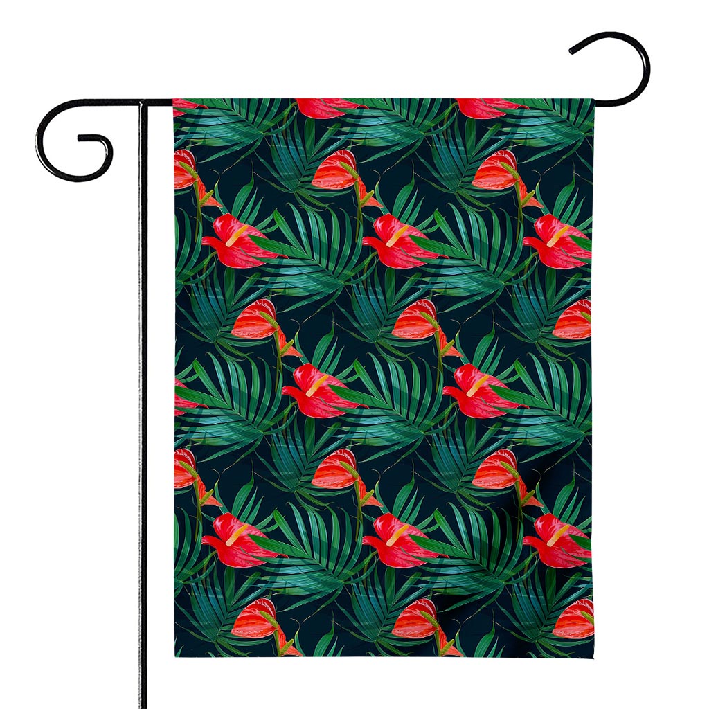 Hawaiian Tropical Flowers Pattern Print House Flag