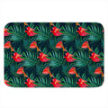 Hawaiian Tropical Flowers Pattern Print Indoor Door Mat
