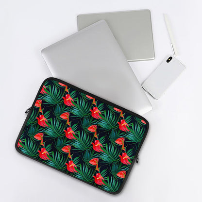 Hawaiian Tropical Flowers Pattern Print Laptop Sleeve