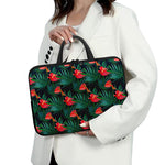 Hawaiian Tropical Flowers Pattern Print Laptop Sleeve With Handle