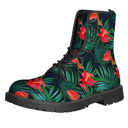 Hawaiian Tropical Flowers Pattern Print Backpack