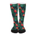 Hawaiian Tropical Flowers Pattern Print Long Socks