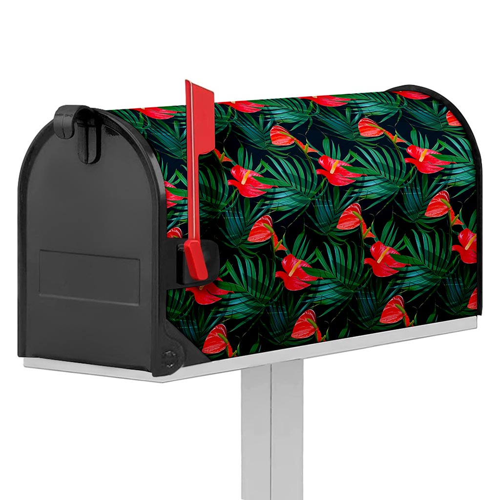Hawaiian Tropical Flowers Pattern Print Mailbox Cover