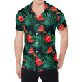 Hawaiian Tropical Flowers Pattern Print Men's Shirt