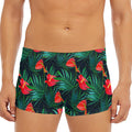 Hawaiian Tropical Flowers Pattern Print Men's Short Boxer Briefs