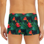 Hawaiian Tropical Flowers Pattern Print Men's Short Boxer Briefs