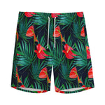 Hawaiian Tropical Flowers Pattern Print Men's Sports Shorts
