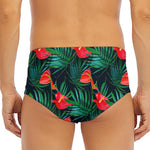 Hawaiian Tropical Flowers Pattern Print Men's Triangle Swim Briefs