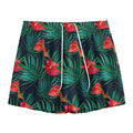 Hawaiian Tropical Flowers Pattern Print Mesh Shorts