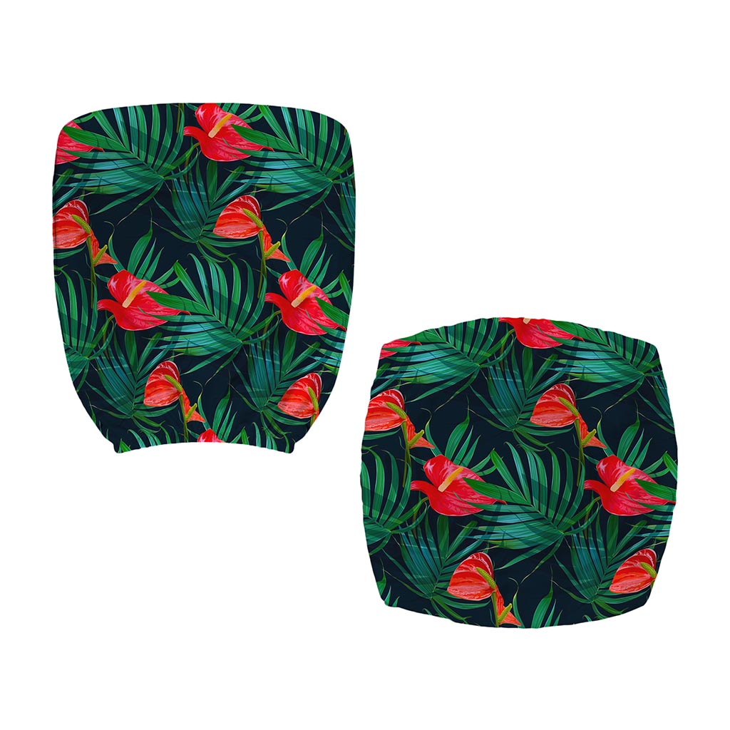 Hawaiian Tropical Flowers Pattern Print Office Chair Cover