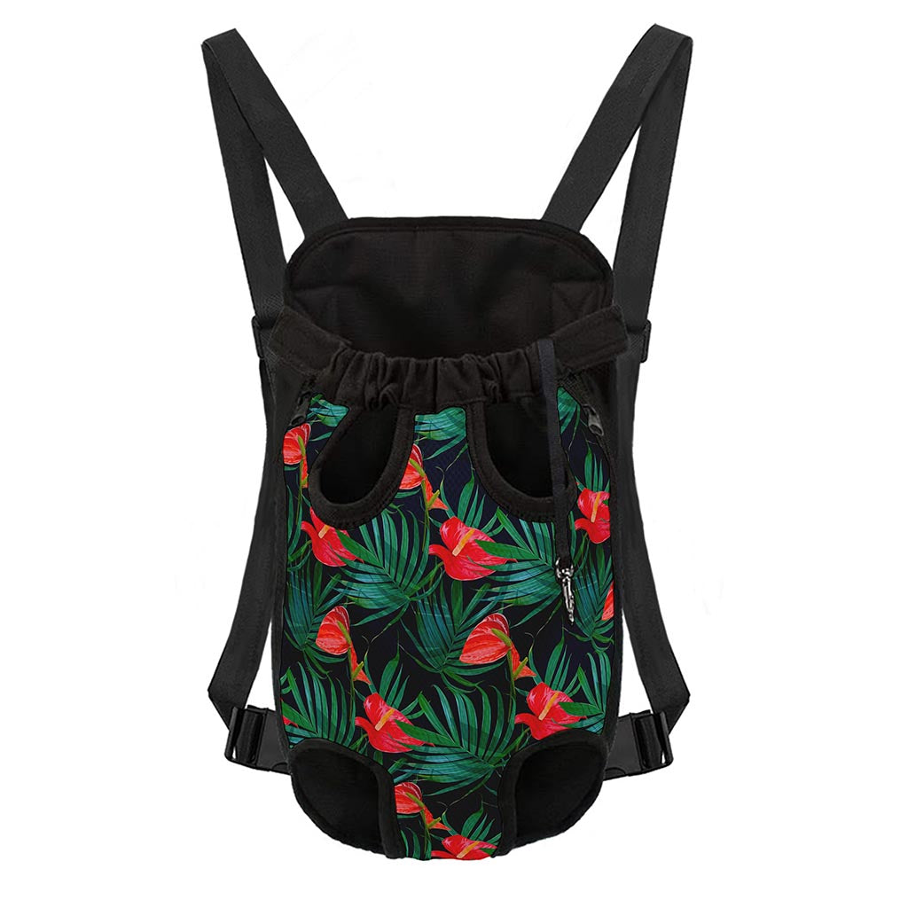 Hawaiian Tropical Flowers Pattern Print Pet Carrier Backpack