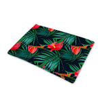 Hawaiian Tropical Flowers Pattern Print Pet Cooling Mat Cover