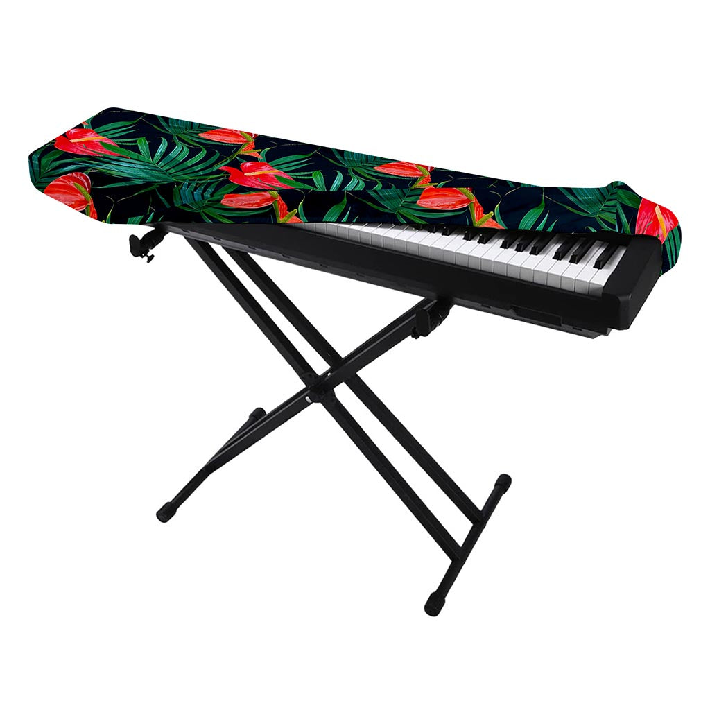 Hawaiian Tropical Flowers Pattern Print Piano Keyboard Cover