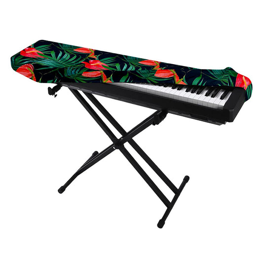 Hawaiian Tropical Flowers Pattern Print Piano Keyboard Cover