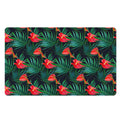 Hawaiian Tropical Flowers Pattern Print Polyester Doormat