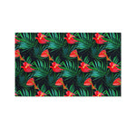 Hawaiian Tropical Flowers Pattern Print Polyester Flag