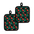 Hawaiian Tropical Flowers Pattern Print Pot Holders