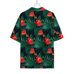 Hawaiian Tropical Flowers Pattern Print Rayon Hawaiian Shirt