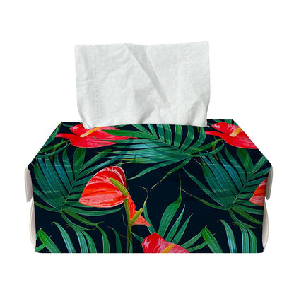 Hawaiian Tropical Flowers Pattern Print Rectangle Tissue Box Cover
