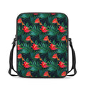 Hawaiian Tropical Flowers Pattern Print Rectangular Crossbody Bag