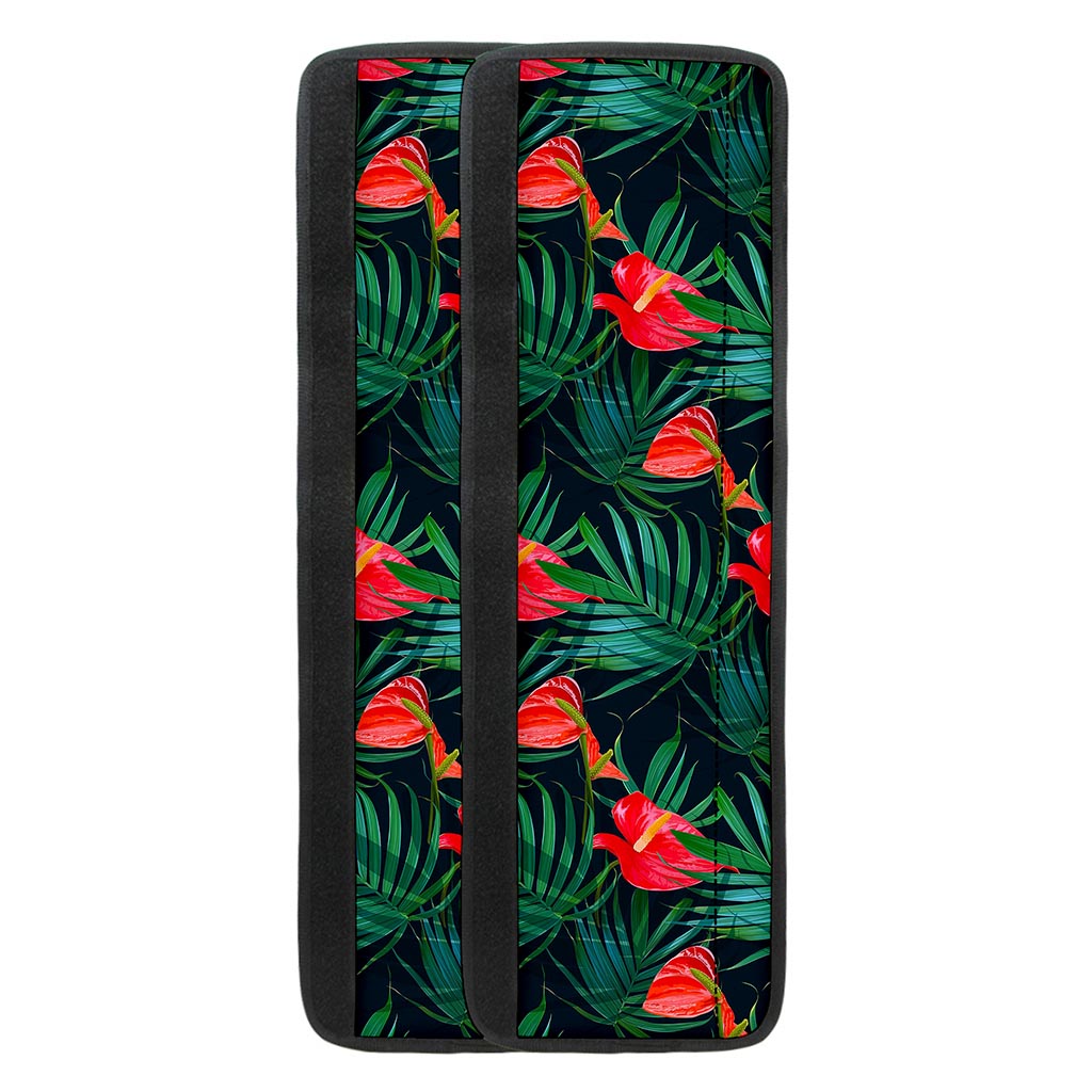 Hawaiian Tropical Flowers Pattern Print Refrigerator Handle Covers