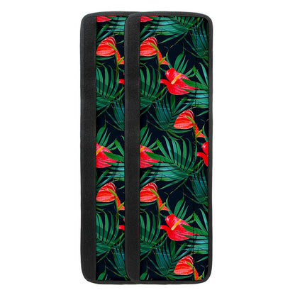 Hawaiian Tropical Flowers Pattern Print Refrigerator Handle Covers