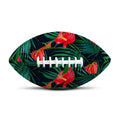 Hawaiian Tropical Flowers Pattern Print Rugby Ball