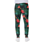 Hawaiian Tropical Flowers Pattern Print Scuba Joggers