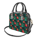 Hawaiian Tropical Flowers Pattern Print Shoulder Handbag