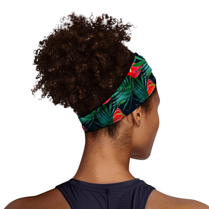 Hawaiian Tropical Flowers Pattern Print Sports Headband
