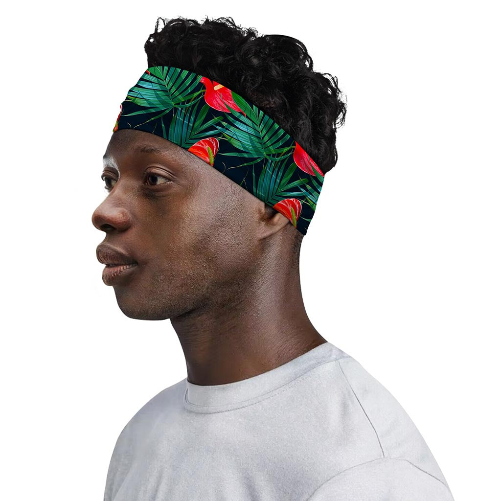 Hawaiian Tropical Flowers Pattern Print Sports Headband