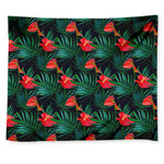 Hawaiian Tropical Flowers Pattern Print Tapestry