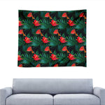 Hawaiian Tropical Flowers Pattern Print Tapestry