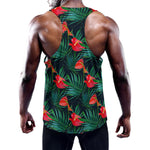 Hawaiian Tropical Flowers Pattern Print Training Tank Top