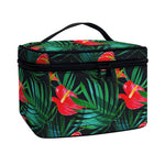 Hawaiian Tropical Flowers Pattern Print Travel Makeup Bag