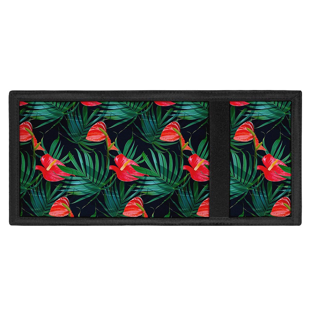 Hawaiian Tropical Flowers Pattern Print Trifold Wallet