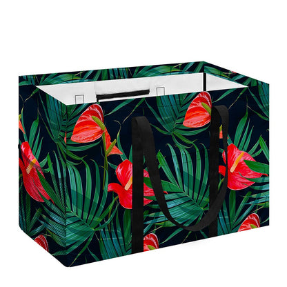 Hawaiian Tropical Flowers Pattern Print Utility Tote Bag