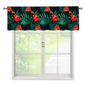Hawaiian Tropical Flowers Pattern Print Window Valance