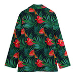 Hawaiian Tropical Flowers Pattern Print Women's Blazer