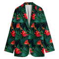 Hawaiian Tropical Flowers Pattern Print Women's Cotton Blazer