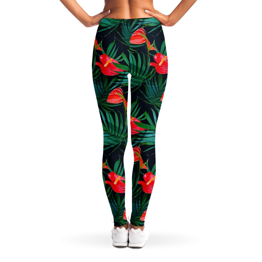 Hawaiian Tropical Flowers Pattern Print Women's Leggings